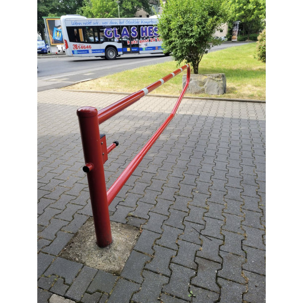 Swiveling gates | for casting in concrete, hot-dip galvanized | total width: 3500 mm | for padlock